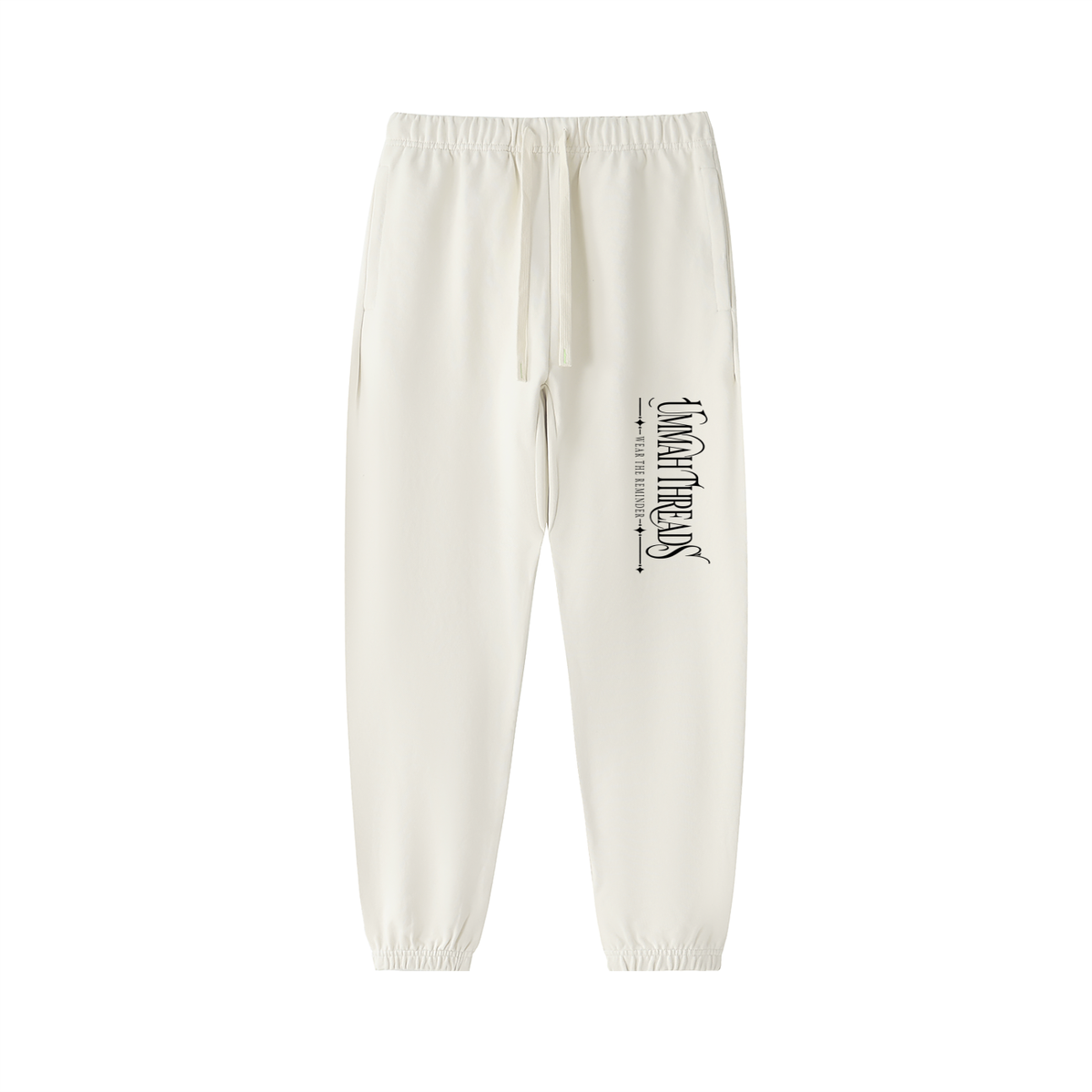 Ummah Threads — Wear the Reminder Classic White Joggers