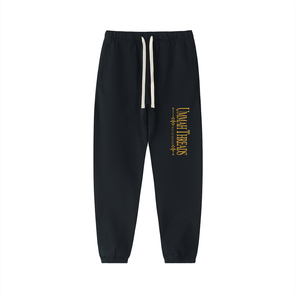Ummah Threads — Wear the Reminder Premium Black Joggers